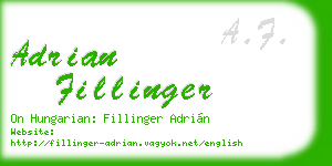 adrian fillinger business card
